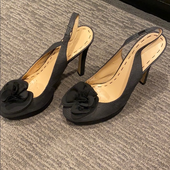 Nine West snakeskin sling back platform heels 👠 - Picture 5 of 6